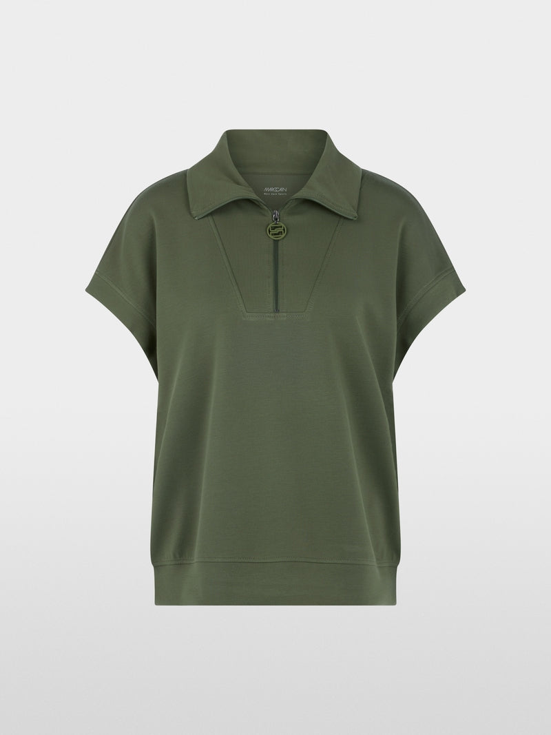 Marc Cain Sports Olive Relaxed Fit Short Sleeve Top