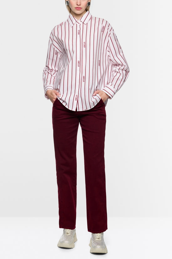 Marc Cain Sports Striped Relaxed Fit Cotton Shirt AS51.14 W82