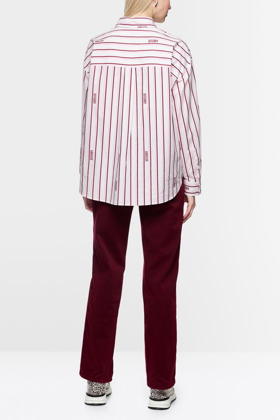 Marc Cain Sports Striped Relaxed Fit Cotton Shirt AS51.14 W82