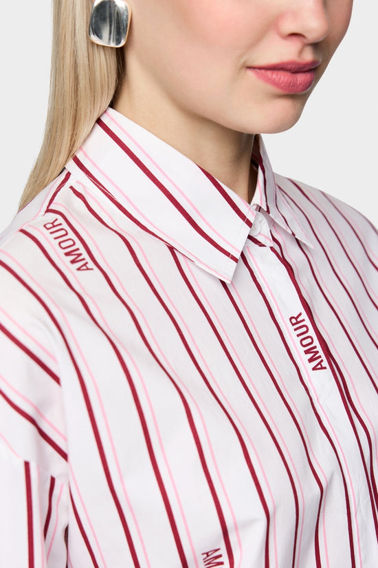 Marc Cain Sports Striped Relaxed Fit Cotton Shirt AS51.14 W82