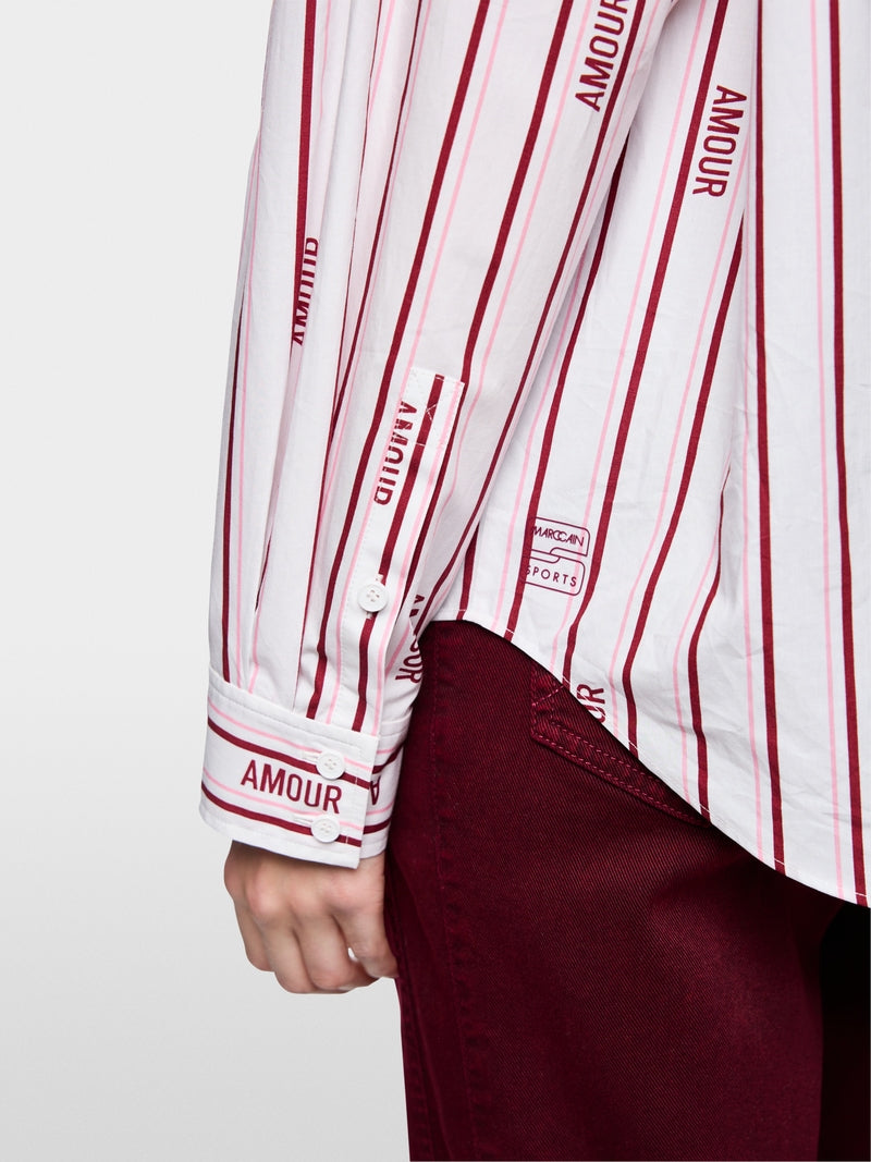 Marc Cain Sports Striped Relaxed Fit Cotton Shirt AS51.14 W82