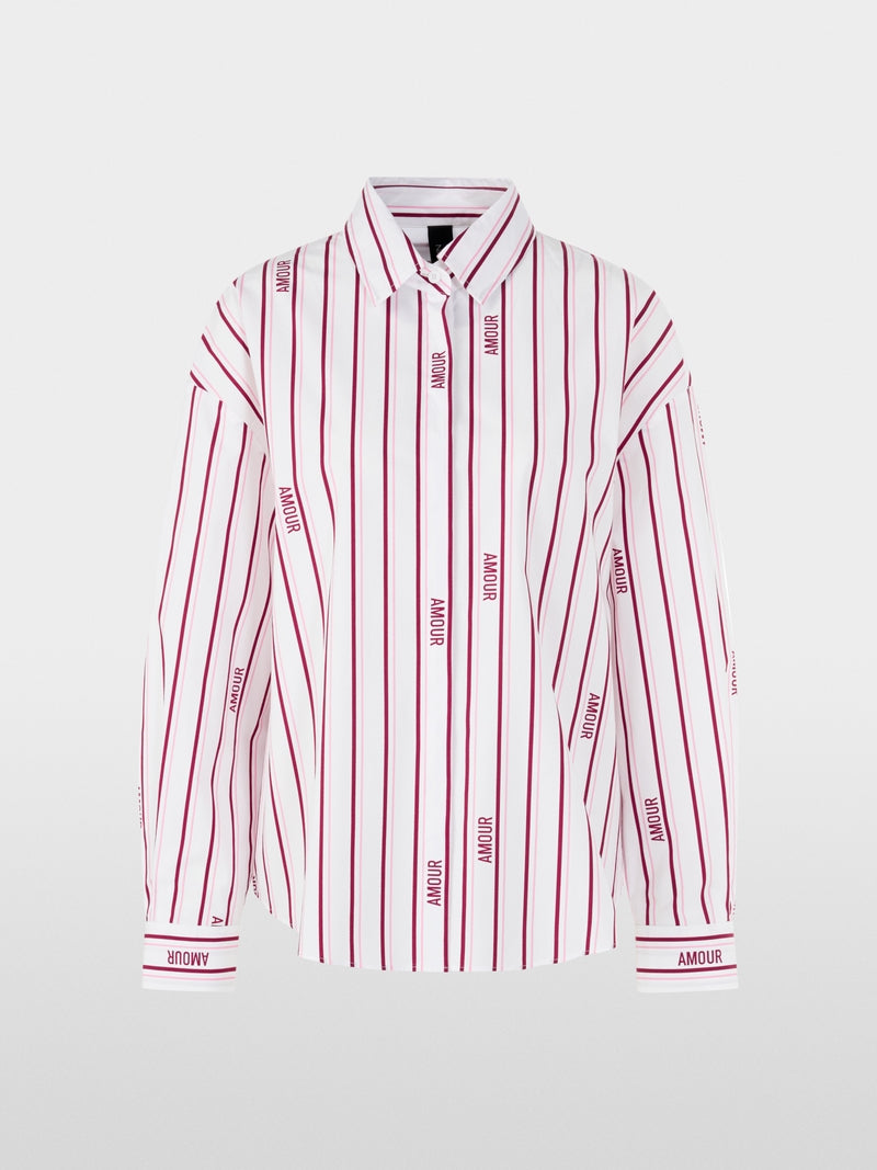 Marc Cain Sports Striped Relaxed Fit Cotton Shirt AS51.14 W82
