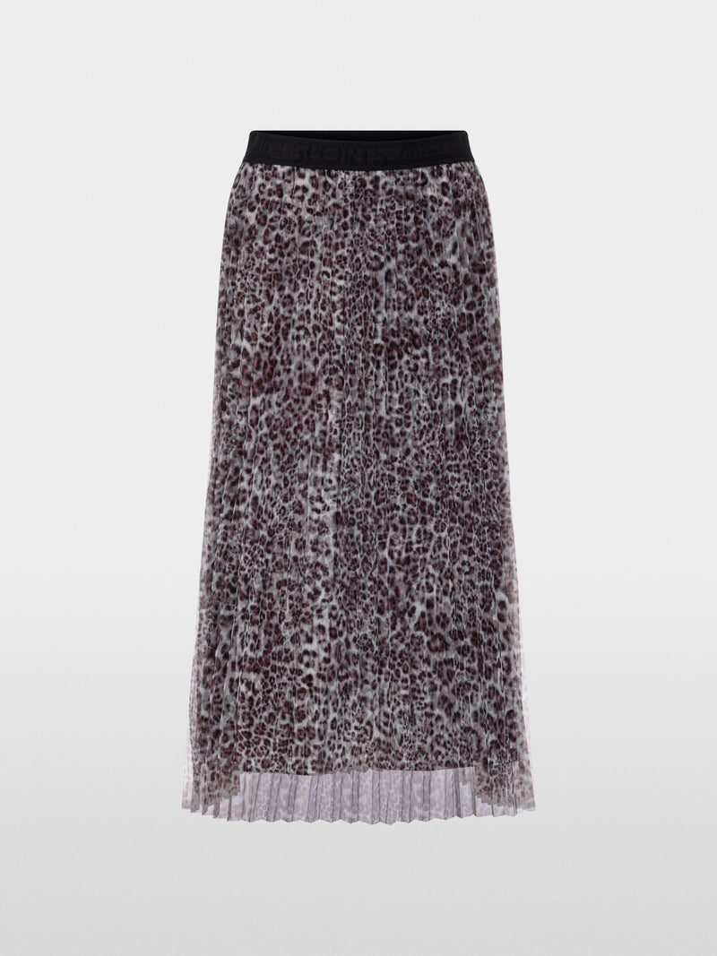 Marc Cain Sports Pleated Leopard Print Midi Skirt AS71.06 W20
