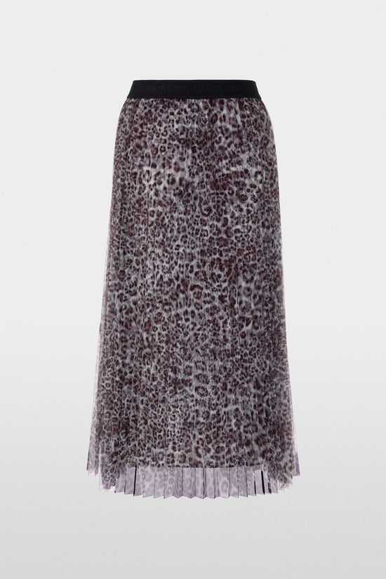 Marc Cain Sports Pleated Leopard Print Midi Skirt AS71.06 W20