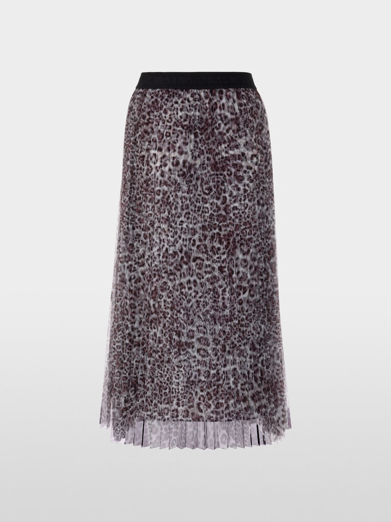 Marc Cain Sports Pleated Leopard Print Midi Skirt AS71.06 W20