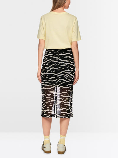 Marc Cain Sports Black Mesh Midi Length Skirt AS71.09 J39