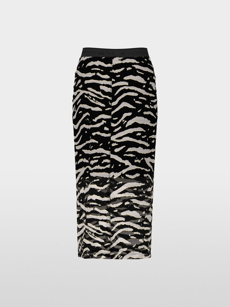 Marc Cain Sports Black Mesh Midi Length Skirt AS71.09 J39