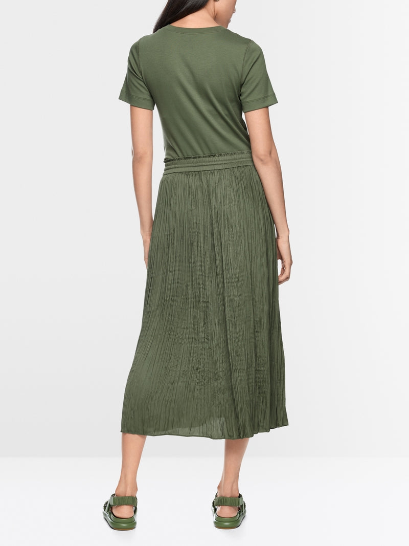 Marc Cain Sports Olive Pleated Midi Skirt