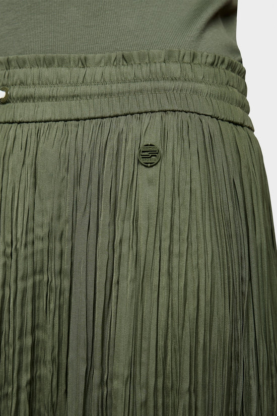 Marc Cain Sports Olive Pleated Midi Skirt
