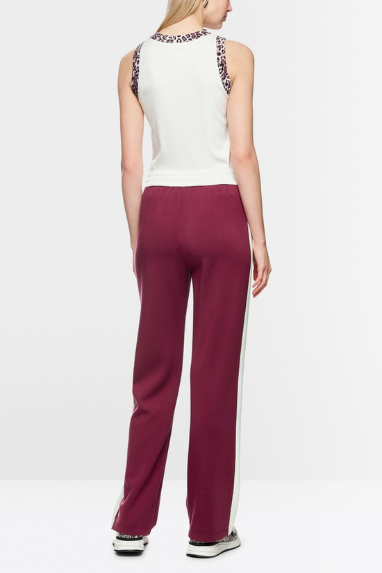 Marc Cain Sports Maroon Pull-On Wide Leg Trousers AS81.15 J06