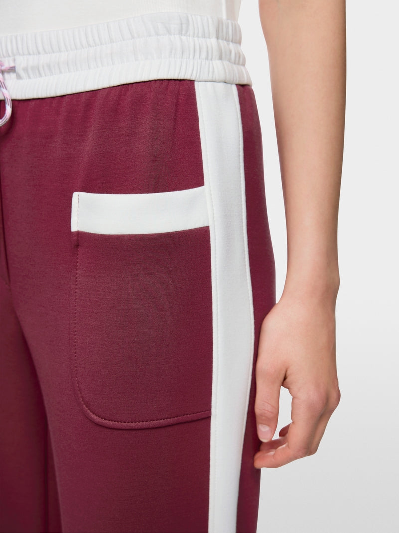 Marc Cain Sports Maroon Pull-On Wide Leg Trousers AS81.15 J06