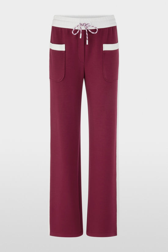 Marc Cain Sports Maroon Pull-On Wide Leg Trousers AS81.15 J06