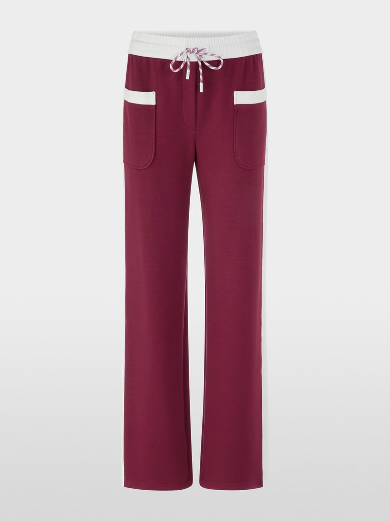 Marc Cain Sports Maroon Pull-On Wide Leg Trousers AS81.15 J06