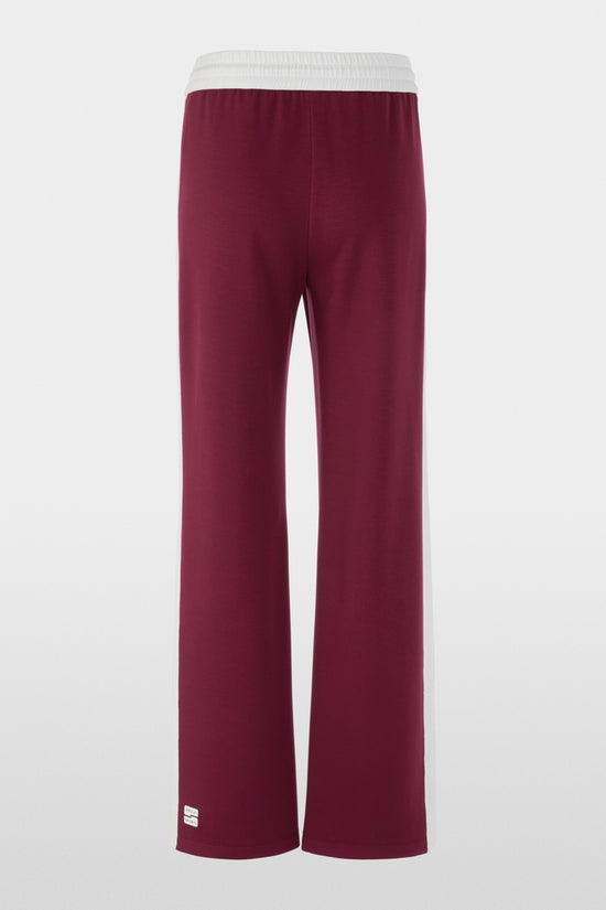 Marc Cain Sports Maroon Pull-On Wide Leg Trousers AS81.15 J06