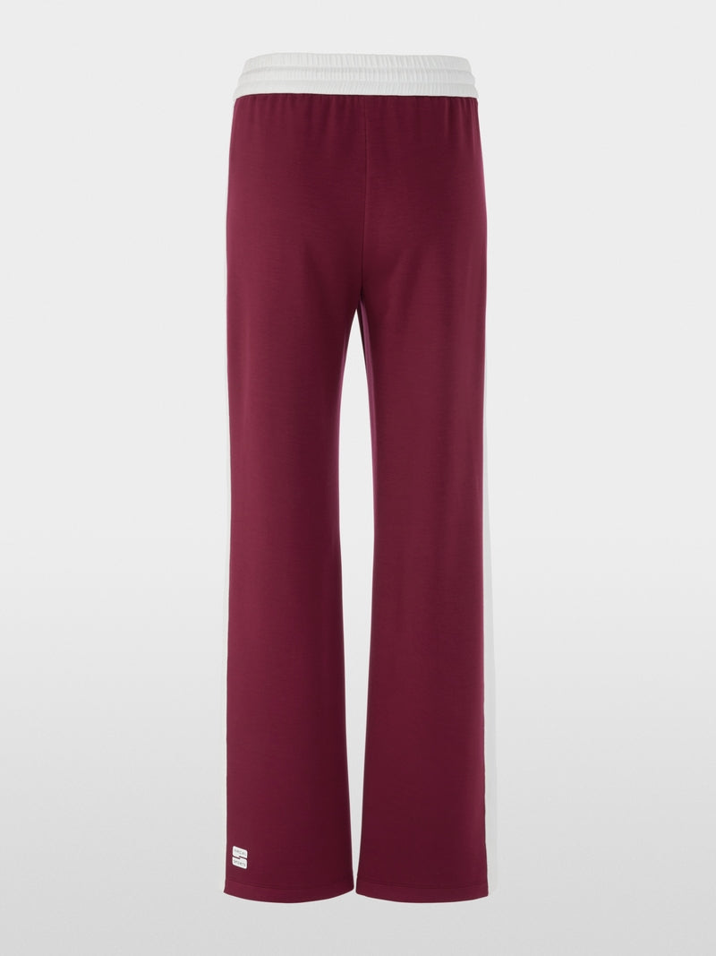 Marc Cain Sports Maroon Pull-On Wide Leg Trousers AS81.15 J06