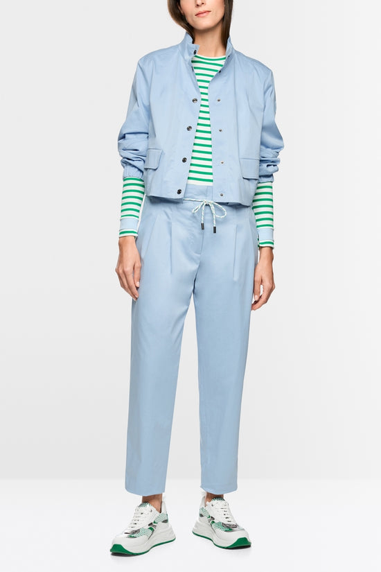 Marc Cain Sports Sky Blue FAQUS Paperbag Trousers with High Waist