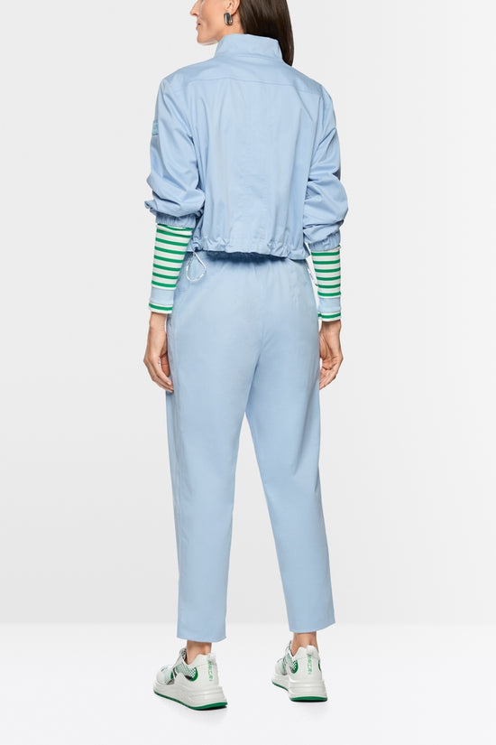 Marc Cain Sports Sky Blue FAQUS Paperbag Trousers with High Waist