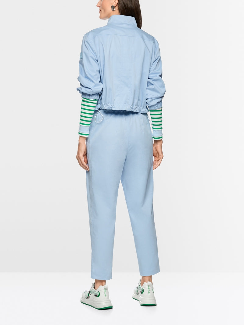 Marc Cain Sports Sky Blue FAQUS Paperbag Trousers with High Waist