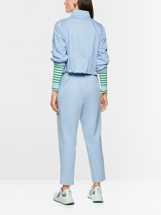 Marc Cain Sports Sky Blue FAQUS Paperbag Trousers with High Waist