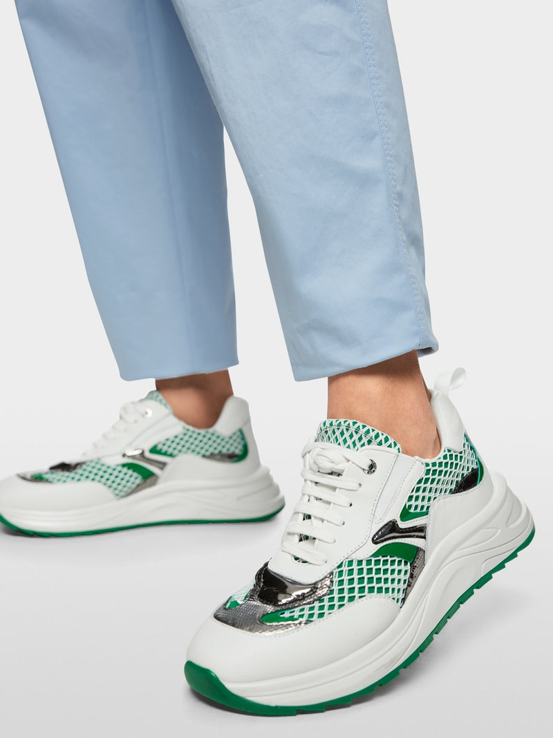 Marc Cain Sports Sky Blue FAQUS Paperbag Trousers with High Waist