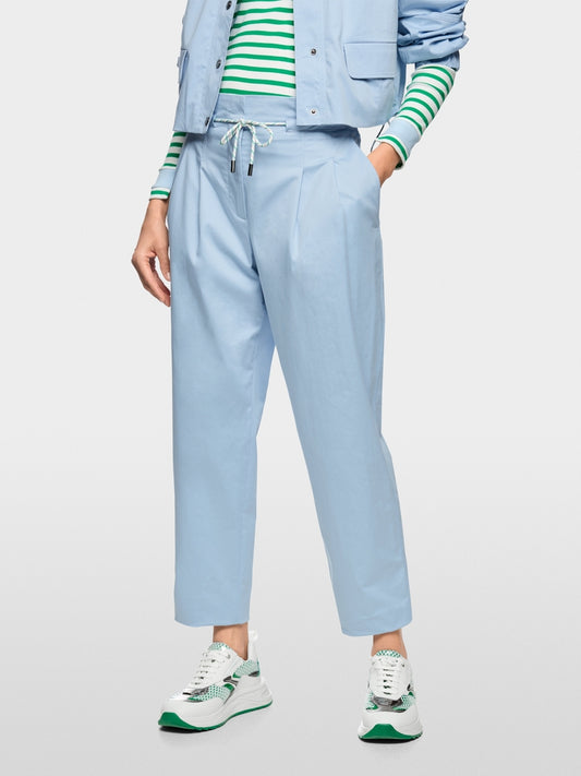 Marc Cain Sports Sky Blue FAQUS Paperbag Trousers with High Waist