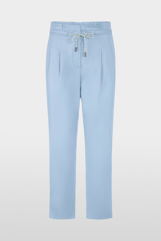 Marc Cain Sports Sky Blue FAQUS Paperbag Trousers with High Waist