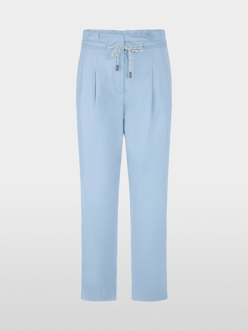 Marc Cain Sports Sky Blue FAQUS Paperbag Trousers with High Waist