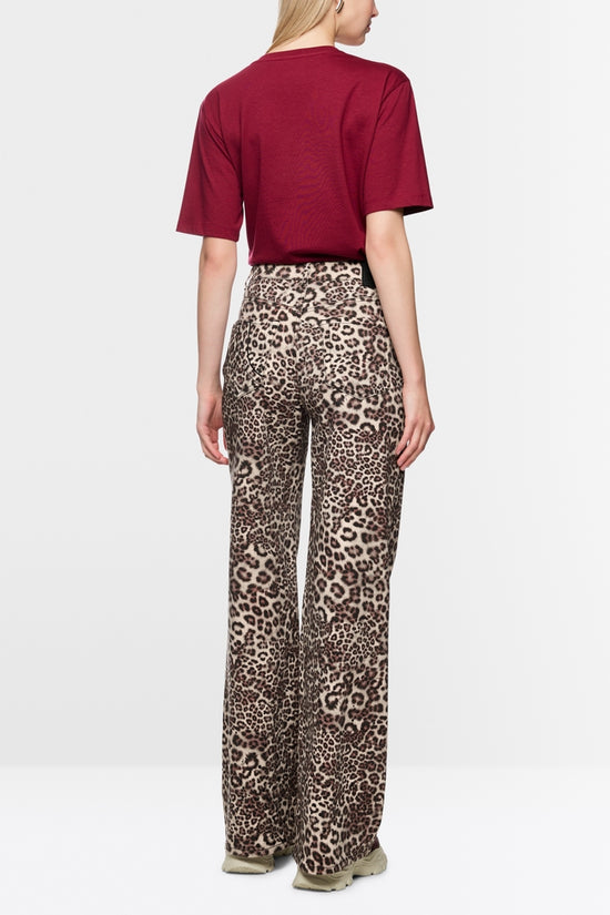 Marc Cain Sports Leopard Print Wide Leg Jeans AS82.20 D09