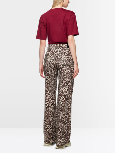 Marc Cain Sports Leopard Print Wide Leg Jeans AS82.20 D09