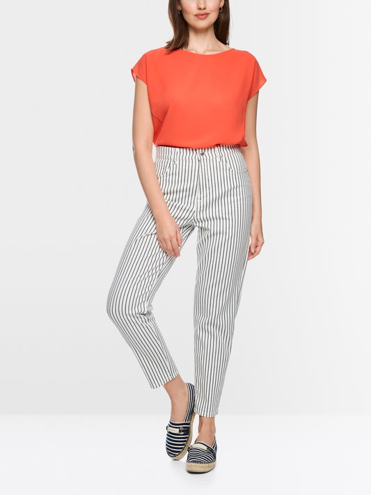 Marc Cain Sports Navy Striped Tapered Leg Jeans