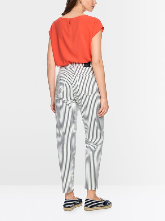 Marc Cain Sports Navy Striped Tapered Leg Jeans