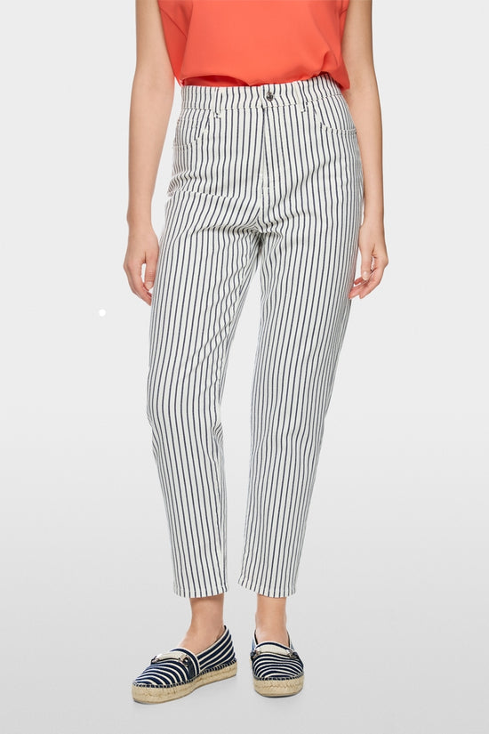 Marc Cain Sports Navy Striped Tapered Leg Jeans