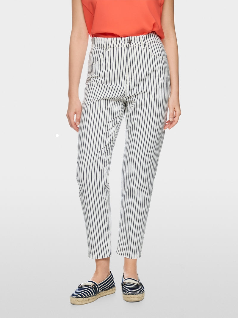 Marc Cain Sports Navy Striped Tapered Leg Jeans