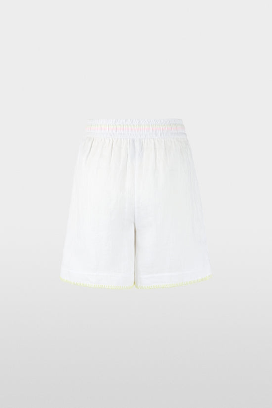 Marc Cain Sports White Willmar Wide Fit Ramie Shorts