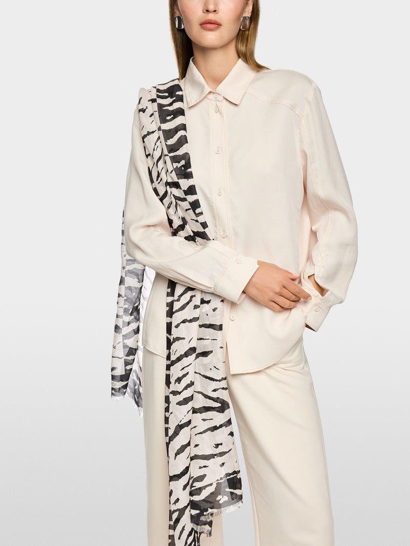 Marc Cain Sports Animal Print Silk Blend Long Scarf ASB4.07 Z12