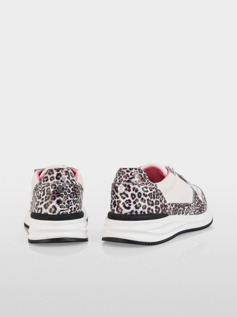 Marc Cain Sports Leopard Print Mixed Material Trainers AS SH.09 J47