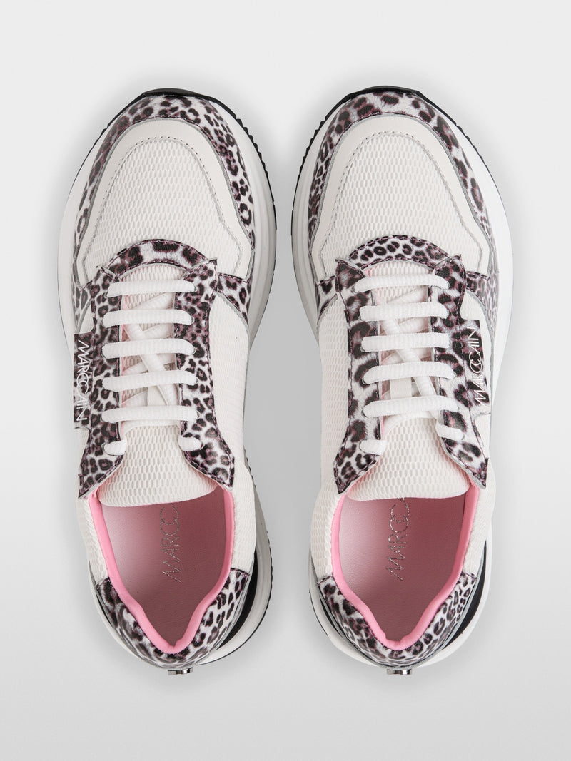 Marc Cain Sports Leopard Print Mixed Material Trainers AS SH.09 J47