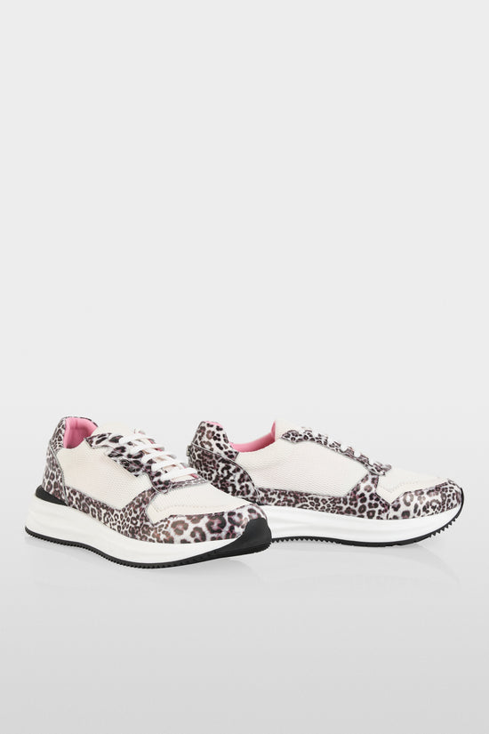 Marc Cain Sports Leopard Print Mixed Material Trainers AS SH.09 J47