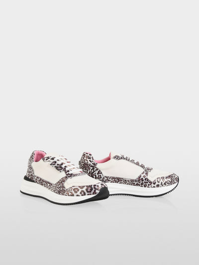 Marc Cain Sports Leopard Print Mixed Material Trainers AS SH.09 J47