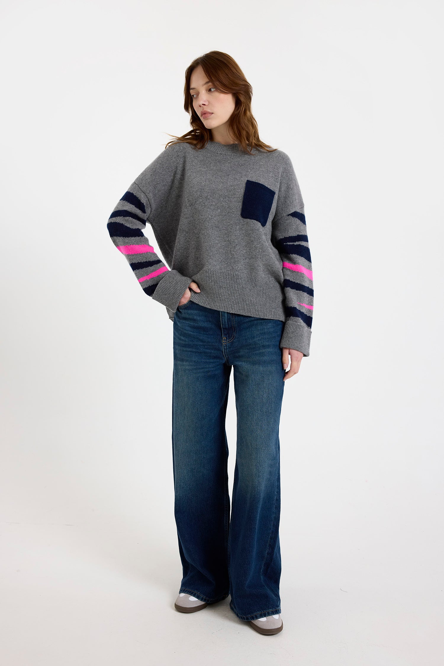 Brodie pop zebra boyfriend sweater B016