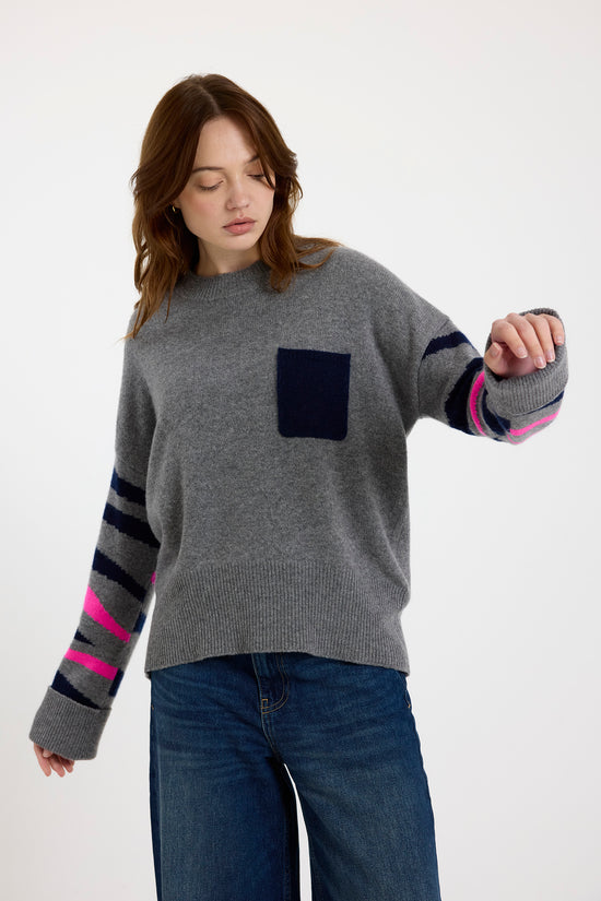 Brodie pop zebra boyfriend sweater B016