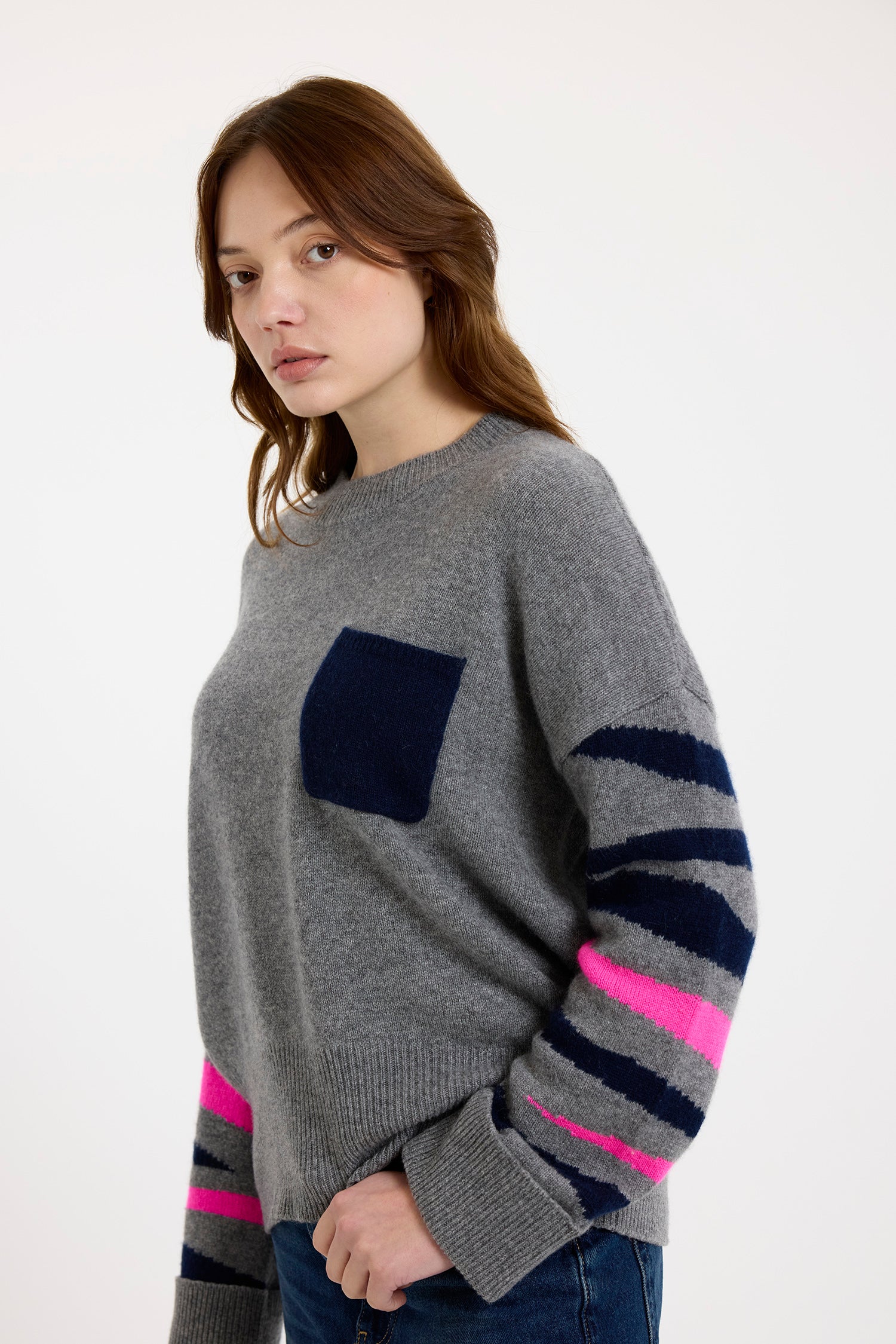 Brodie pop zebra boyfriend sweater B016