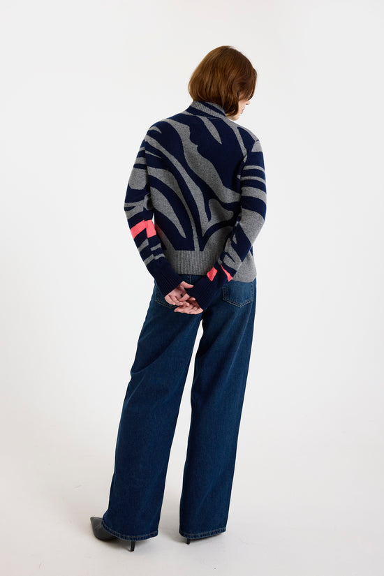 Brodie grey fringe sweater B080