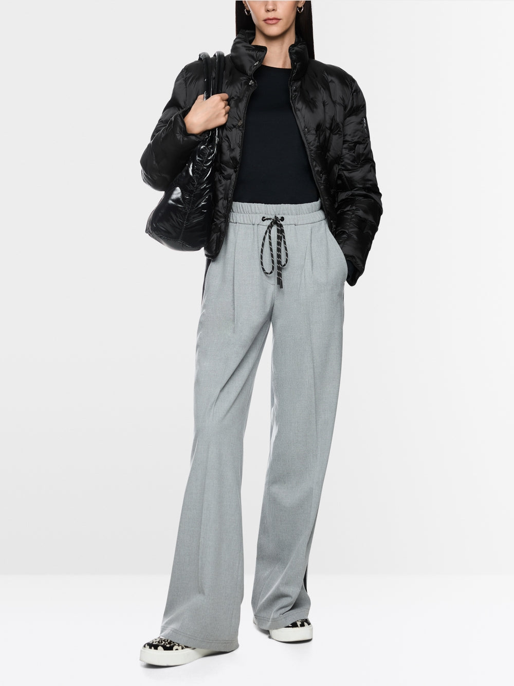Marc Cain Black Quilted Jacket with Synthetic Down