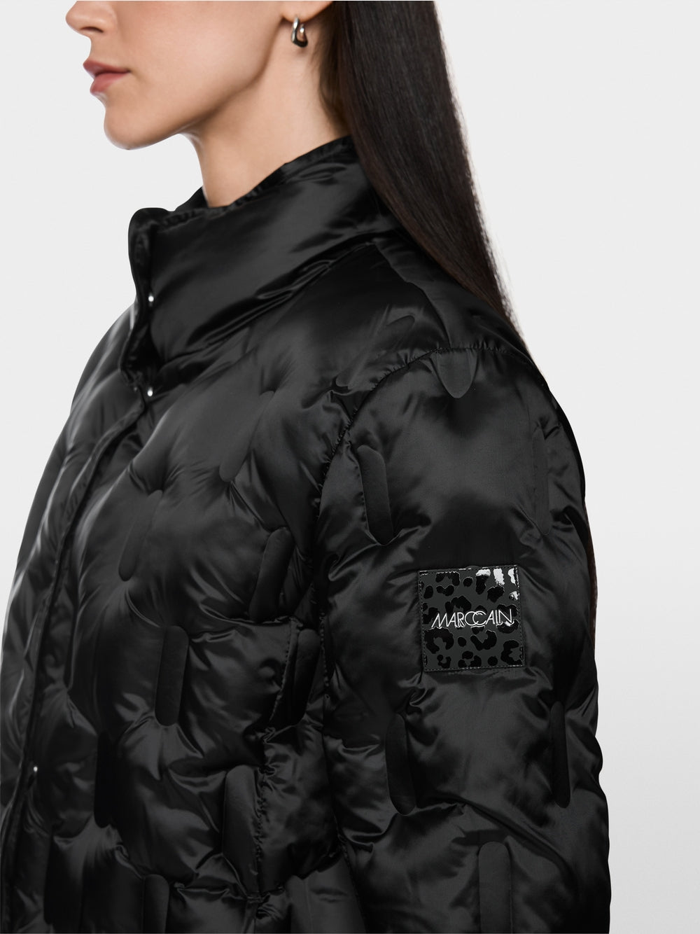 Marc Cain Black Quilted Jacket with Synthetic Down