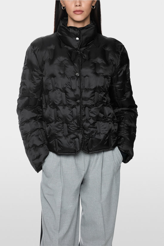 Marc Cain Black Quilted Jacket with Synthetic Down