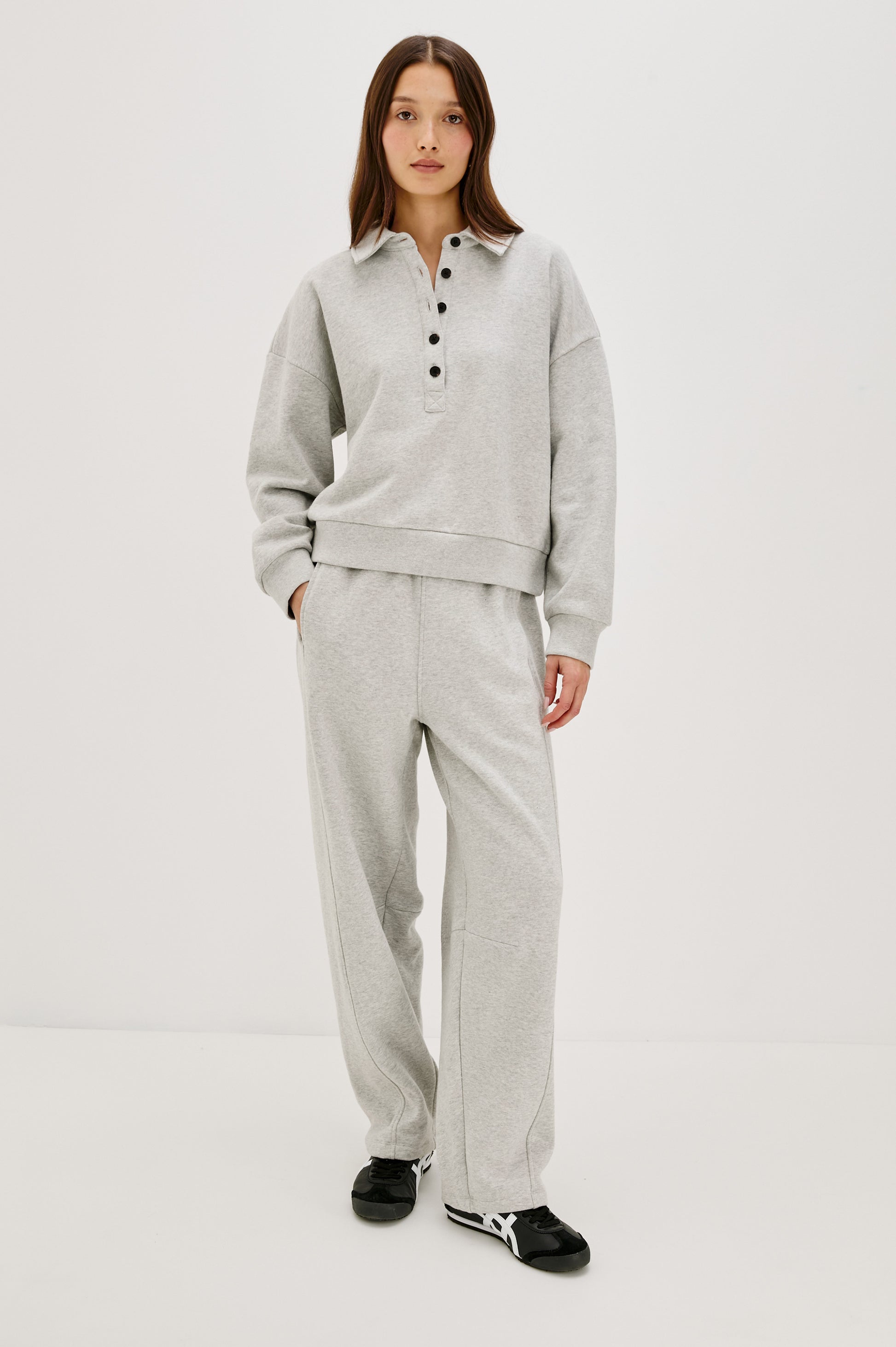 Rails long sleeve collared top Barlow