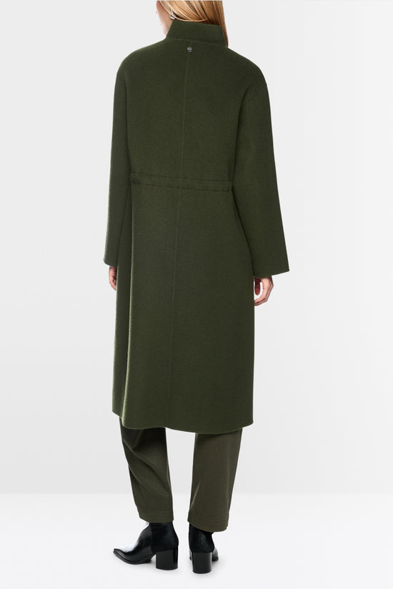 Marc Cain Forest Wool Blend Coat with Drawstring