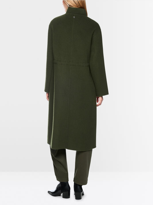 Marc Cain Forest Wool Blend Coat with Drawstring