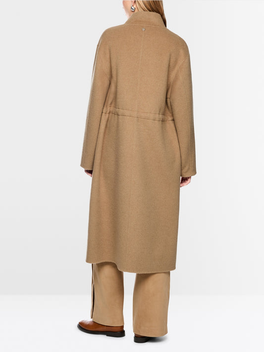 Marc Cain Tan Wool Blend Coat with Drawstring